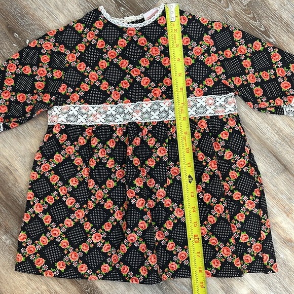Toddler Girl Vintage Montgomery Ward Dress Rose Buds Daisies Lace Size 24 month? - Picture 8 of 11